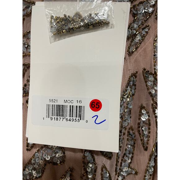 MAC DUGGAL EMBELLISHED ILLUSION SHEATH DRESS 5521 SIZE 16 - Picture 12 of 12